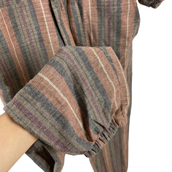 People Free Loveland Metallic Striped Jumpsuit Wool Blend Brown Bohemian Boho XS - Picture 8 of 15
